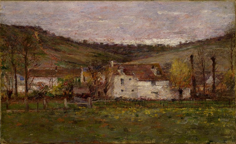 Brooklyn Museum - A French Hamlet - Theodore Robinson - overall