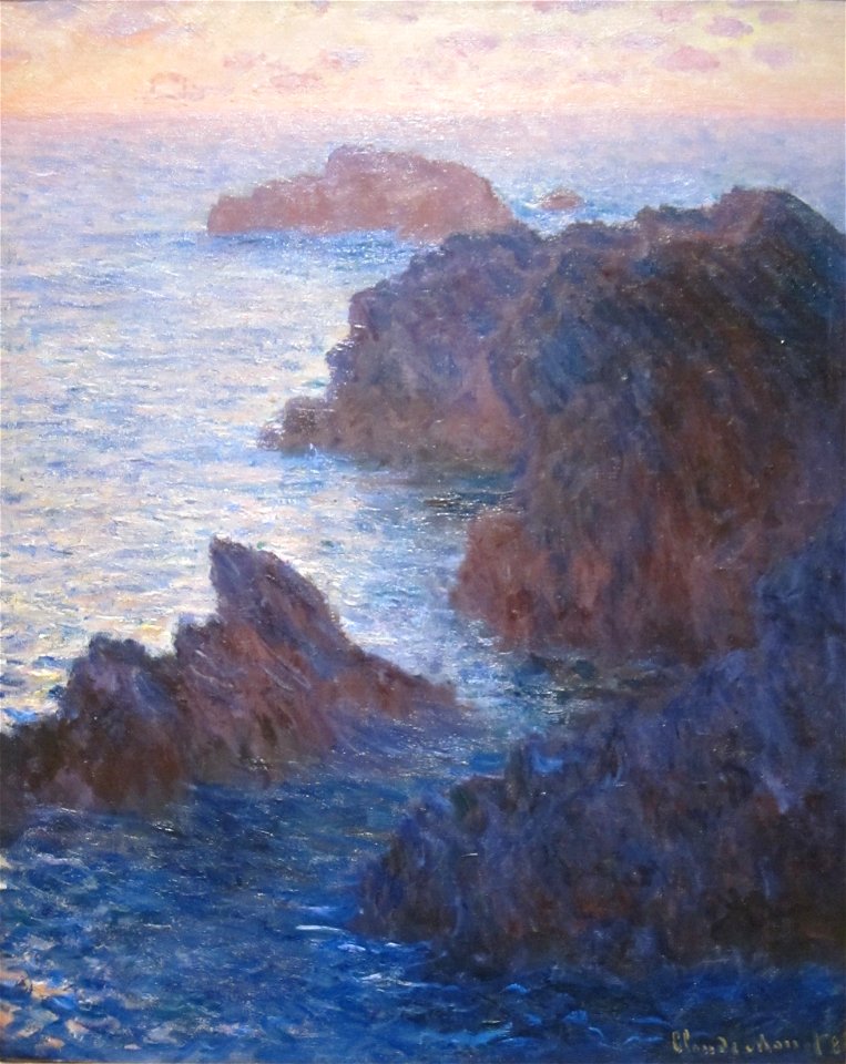 Rocks at Belle-ile, Port-domois by Monet, 1886