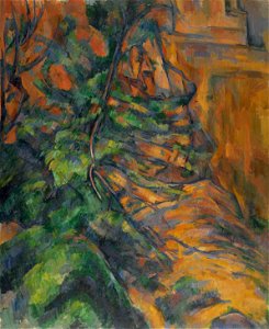 Rochers et branches à Bibémus, par Paul Cézanne, FWN 333
