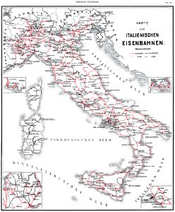 Roell-1912 Karte der Italienischen Eisenbahnen