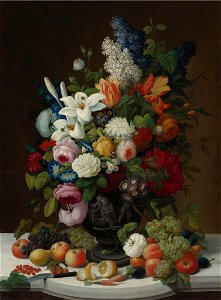 Severin Roesen - Stillleben mit Blumen und Früchten