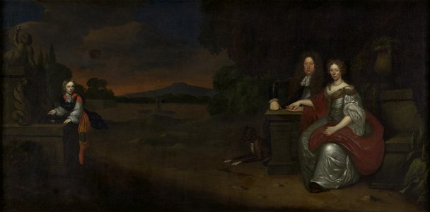 Roelof Koets - Familieportret van Joost Christoffel van Bevervoorde en Judith Margaretha van Coeverden tot den Stoevelaar en hun zoontje - 0747 - Rijksmuseum Twenthe