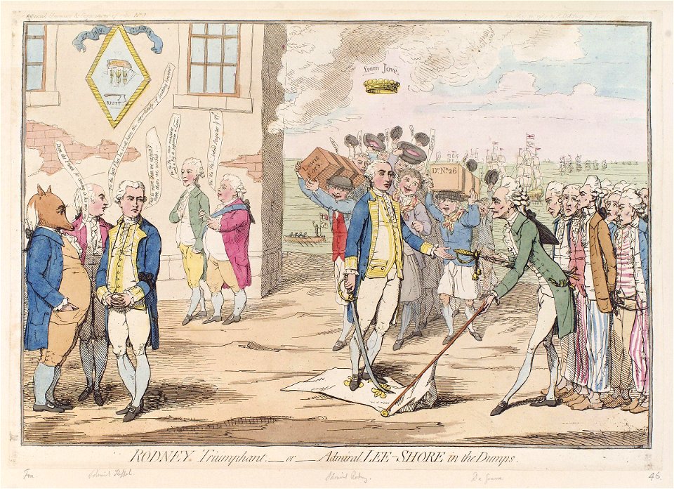 Rodney triumphant - or - Admiral Lee Shore in the dumps by Elizabeth d'Achery