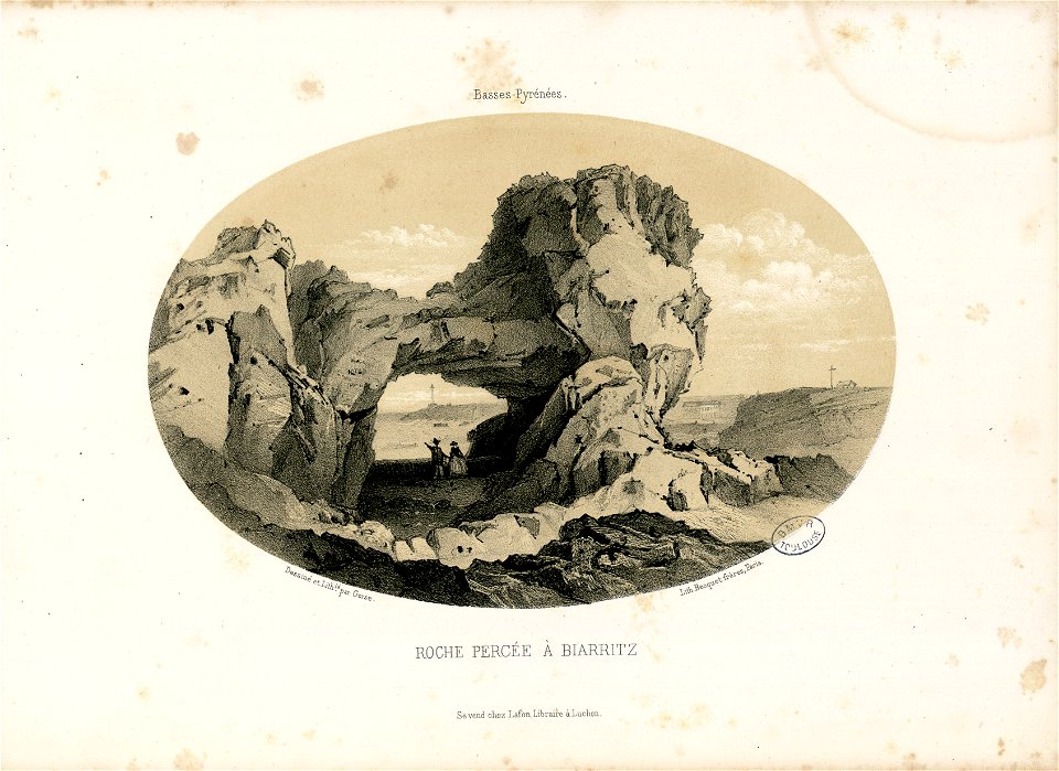 Roche percée à Biarritz (Basses-Pyrénées) - Fonds Ancely - B315556101 A GORSE 1 023