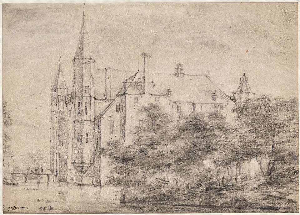 Roelant Roghman (Dutch, 1627-1692) - Zuylen Castle Near Utrecht - 2020.145 - Cleveland Museum of Art