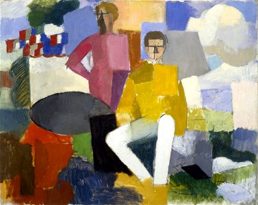 Roger de La Fresnaye - The Fourteenth of July - Google Art Project. Free illustration for personal and commercial use.