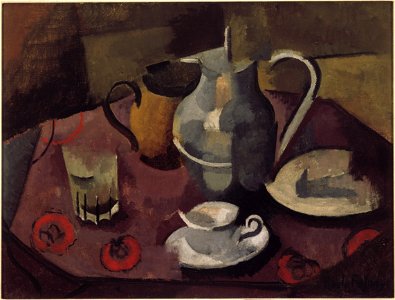 Roger de La Fresnaye - Nature Morte aux Trois Anses (Still Life with Three Handles) - 1943-15.4 - Albright–Knox Art Gallery. Free illustration for personal and commercial use.