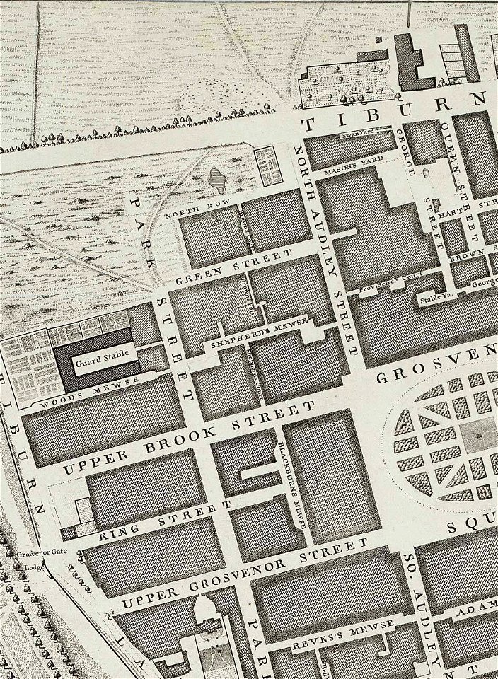 Rocque Map of London 1746 073