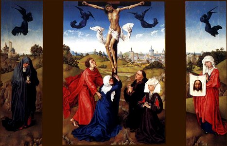 Rogier van der Weyden - Crucifixion Triptych - WGA25612. Free illustration for personal and commercial use.
