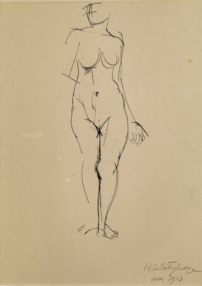 Roger de la Fresnaye Weiblicher Akt Litho 1913