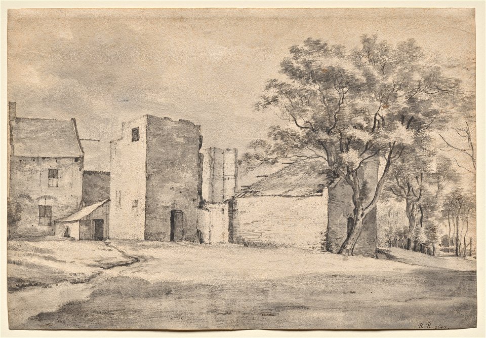Roelant Roghman (Dutch, 1627-1692) - The Ruin of Castle 't Sait at Katwijk aan Zee - 2020.142 - Cleveland Museum of Art