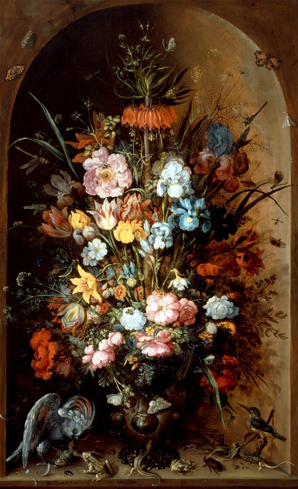 Roelant Saverij - Large flower still life with Crown Imperial - Google Art Project