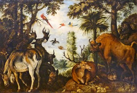 Roeland Savery-Paysage de forêt avec animaux