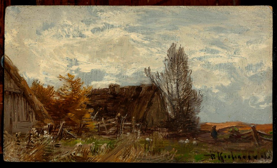 Roman Kazimierz Kochanowski - Countryside landscape with a farmyard - MP 2183 MNW - National Museum in Warsaw