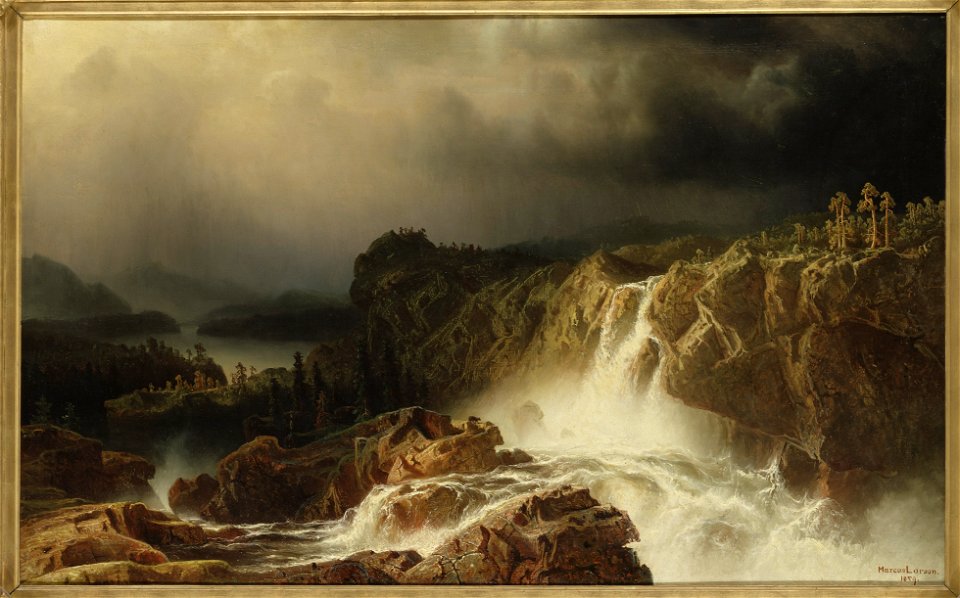 Rocky Landscape with Waterfall (Marcus Larson) - Nationalmuseum - 19811