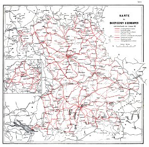 Roell-1912 Karte der Bayerischen Eisenbahnen