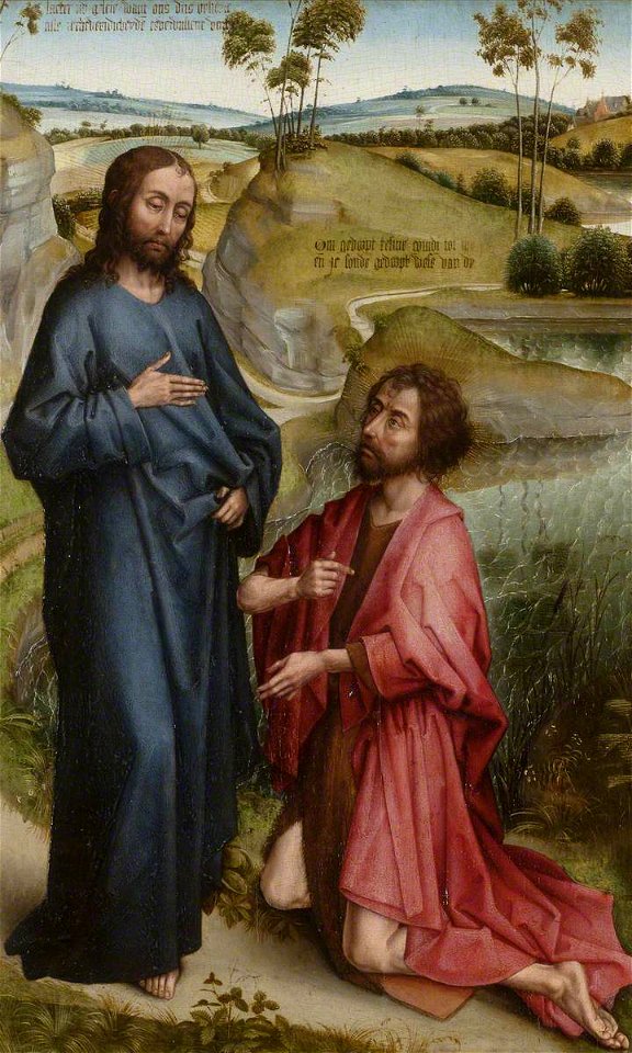 Rogier van der Weyden (c.1399-1464) (follower of) - Christ Recognised by Saint John the Baptist - 446746 - National Trust