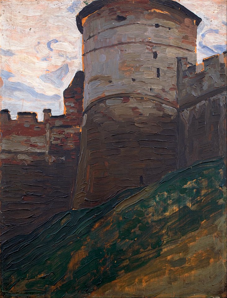 N. Roerich - The Fortress Tower. Nizhny Novgorod. From the Series of Architectural Sketches - Google Art Project
