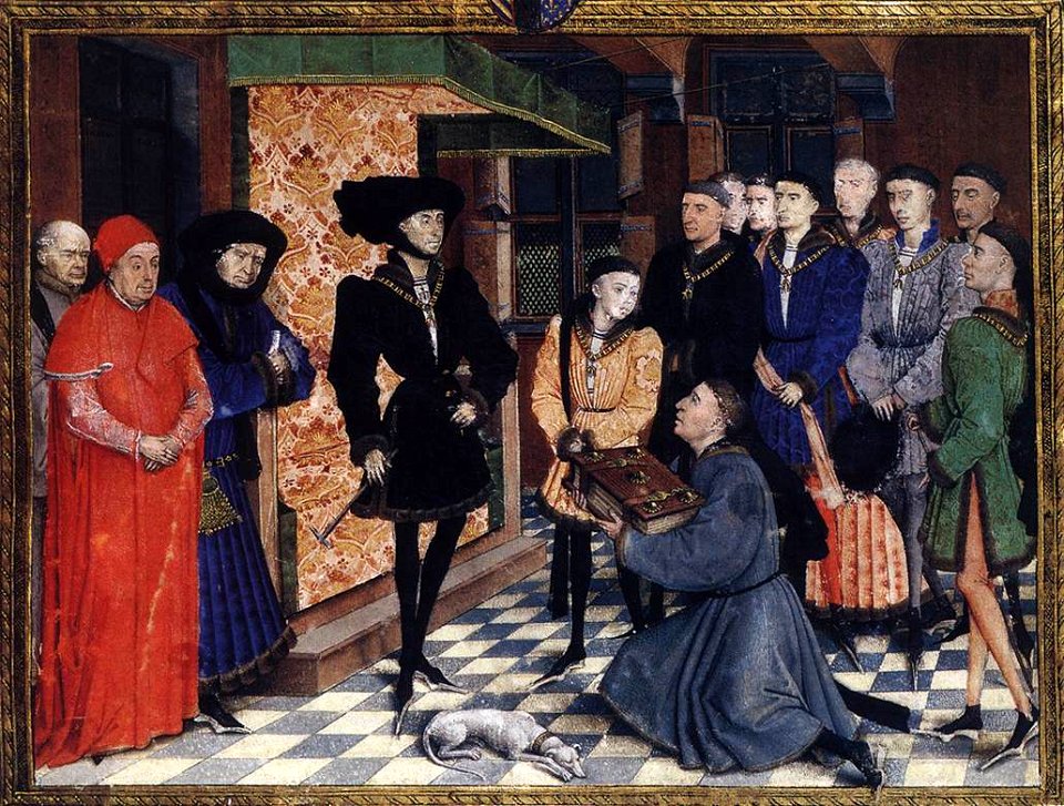 Rogier van der Weyden - Miniature from the first page of the Chroniques de Hainaut - WGA25717