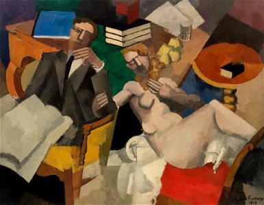 Roger de La Fresnaye - Married Life (La Vie conjugale) - BF971 - Barnes Foundation. Free illustration for personal and commercial use.