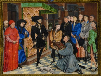 Rogier van der Weyden - Presentation Miniature, Chroniques de Hainaut KBR 9242
