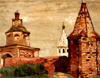 Nicholas Roerich - The monastery Alexander Nevsky in St. Petersburg (1903)