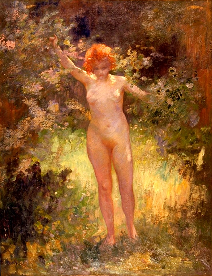 Roll Alfred - Femme nue au milieu des branchages