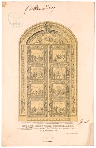 Roger's historical bronze door, at the entrance to the gallery & to the House of Representatives, U.S. Capitol - lith. by E. Sachse & Co. Balto. LCCN2012648852
