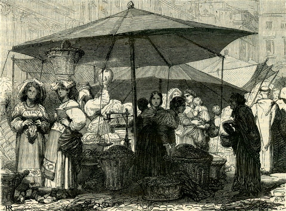 Roma. – Mercato in Piazza Navona