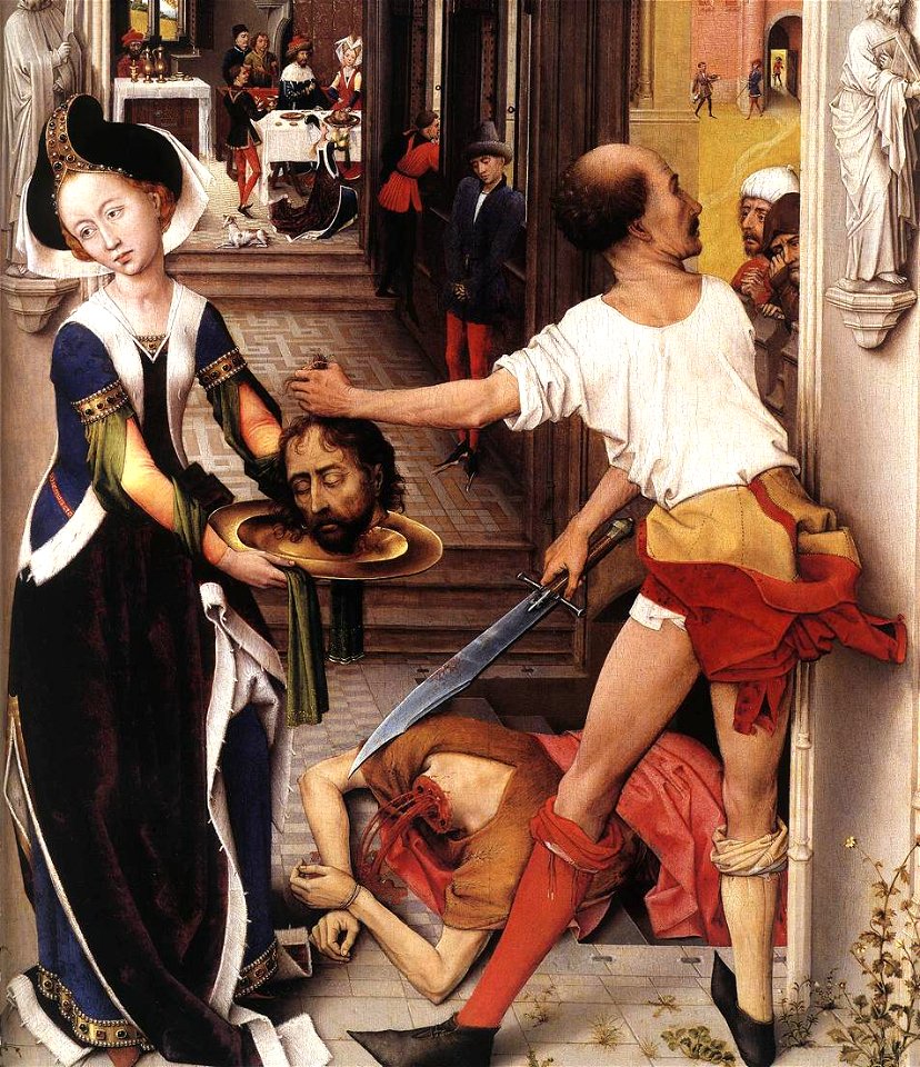 Rogier van der Weyden - St John Altarpiece (detail) - WGA25669