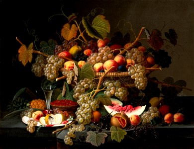 Severin Roesen - Still Life with Fruit - Google Art Project