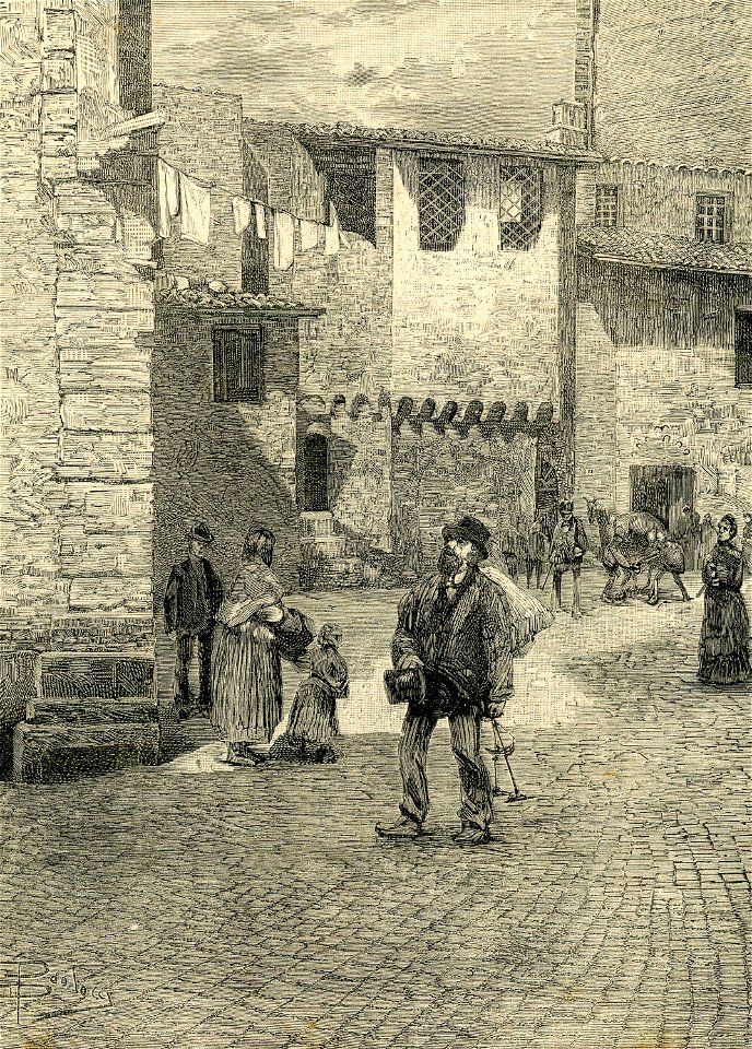 Roma scomparsa dopo il 1870 casa medioevale demolita in Via Giulia