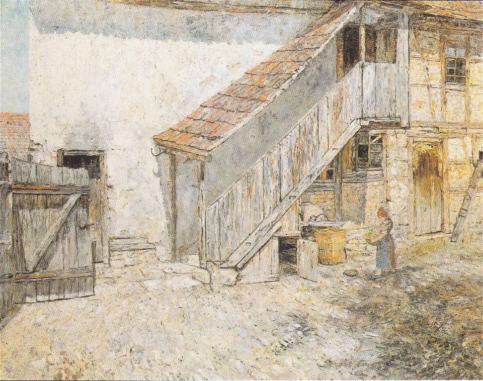 Rohlfs - Bauernhof mit gedeckter Freitreppe, 1889