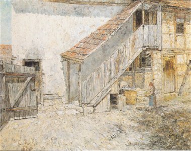 Rohlfs - Bauernhof mit gedeckter Freitreppe, 1889