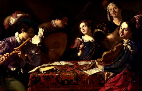 Rombouts The Concert. Free illustration for personal and commercial use.