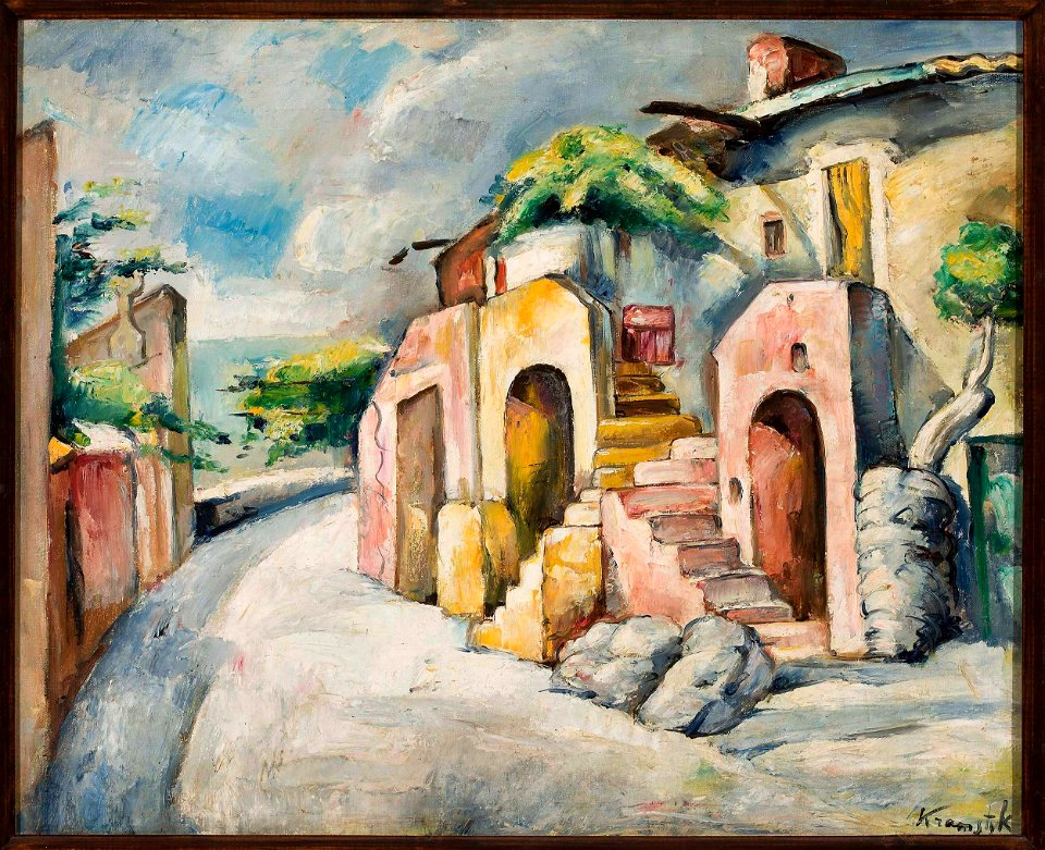 Roman Kramsztyk - Krajobraz z Katalonii (Uliczka w Collioure)