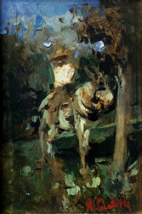 Romualdo Locatelli - Farmer riding a donkey