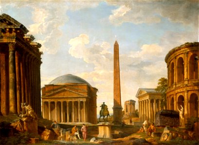 Roman Capriccio The Pantheon and Other Monuments by Giovanni Paolo Panini