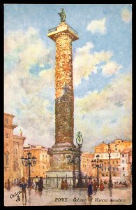 Rome.- Column of Marcus Aurelius. (NBY 439833). Free illustration for personal and commercial use.