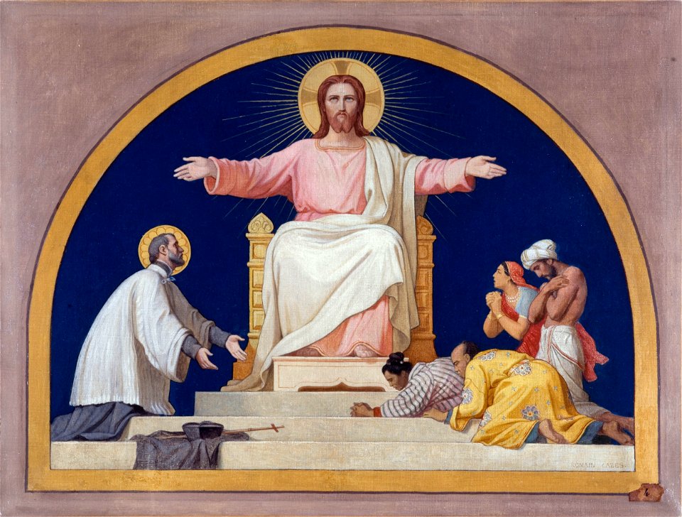 Romain Cazes - Esquisse pour l'église Saint-François-Xavier , Saint-François-Xavier présentant au Christ les peuples qu'il a convertis - PPP4539 - Musée des Beaux-Arts de la ville de Paris