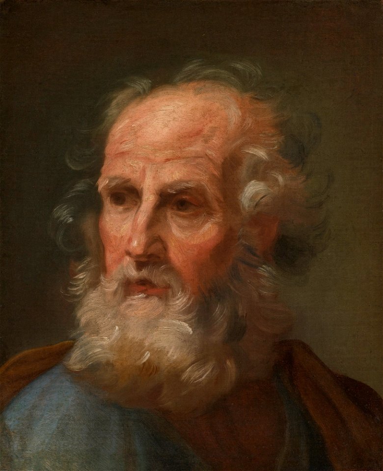 Roman School 17th Century Head of An Old Bearded Man