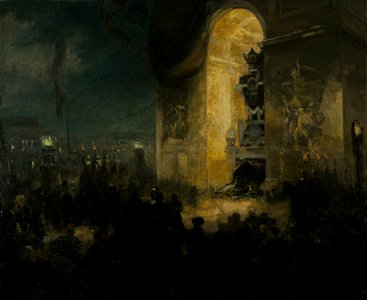 Roll, Alfred Philippe - La veillée sous l'Arc de triomphe - 211 - Maison de Victor Hugo