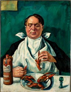 Roman Kramsztyk - Man eating crayfish (Portrait of Karol Szuster) - MPW 4025 MNW - National Museum in Warsaw