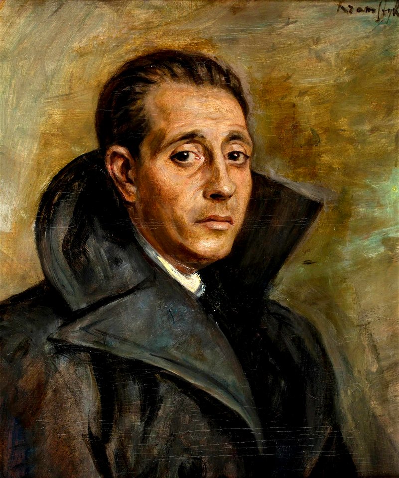 Roman Kramsztyk - Portret mężczyzny w płaszczu