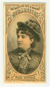 Rose Eytinge - Cigarette card for Between the Acts & Bravo Cigarettes