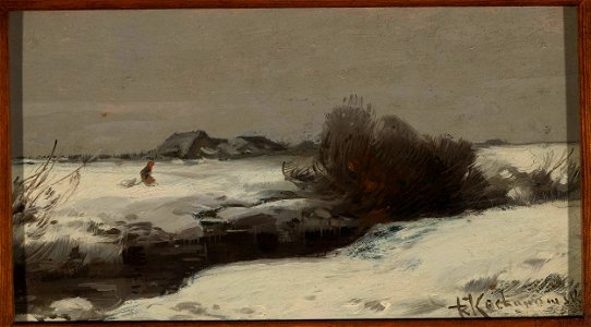Roman Kazimierz Kochanowski - Winter landscape with a stream - MP 2180 MNW - National Museum in Warsaw