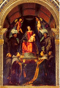 Romanino, madonna e santi, san francesco brescia