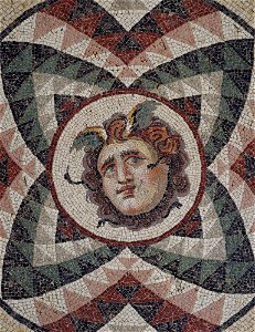 Roman, Mosaic pavement head of Medusa, late 2nd century A.D