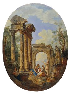 Roman Ruins (Giovanni Paolo Panini) - Nationalmuseum - 94378. Free illustration for personal and commercial use.