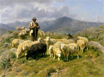 Rosa Bonheur (1822-1899) - Shepherd of the Pyrenees - FA000323 - Brighton Museum ^ Art Gallery